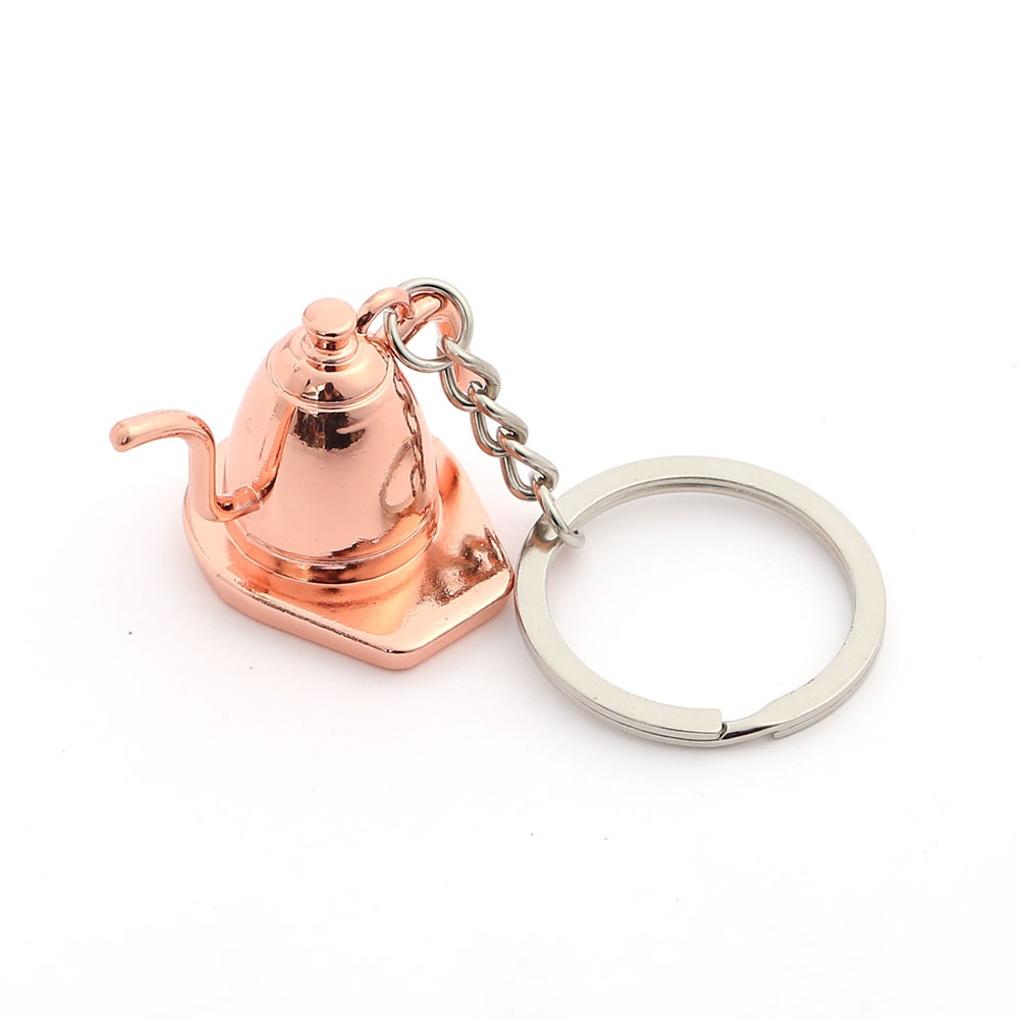 Coffee pot keychain 2-piece set (rose gold) key ring