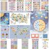 16 Educational Posters for Preschoolers, Laminated PreK Learning Poster Charts for Toddlers 1-3, Learning Wall Charts for Kids’ Bedroom, Playroom,