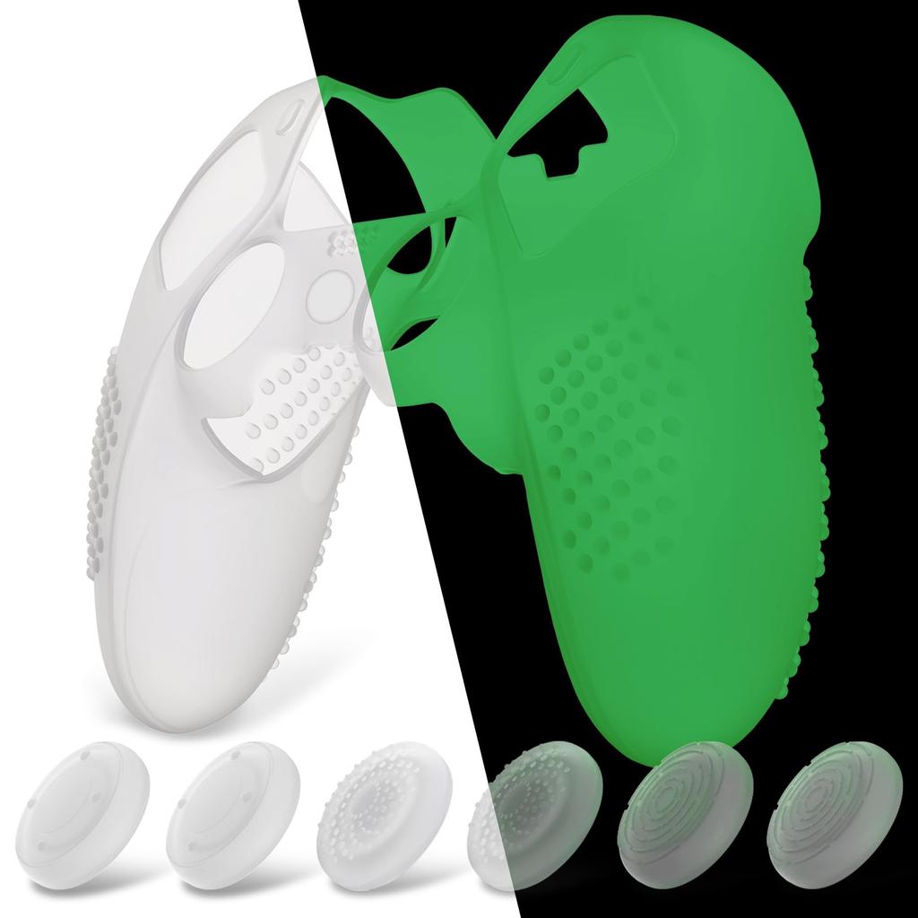 PlayVital PS5 Edge Controller Silicone Cover Soft Rubber Protector Skin with Thumb Grip Cap 3D Stud Edition Stud Edition Non-Slip Case, - [3D -