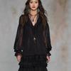 2026 V-Neck Ruffled Waist Dress Womens Solid A-Line Casual Street Style Short