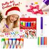 Stylos gonflables Édition Noël pour Enfants - Ensemble de Marqueurs Peinture Gonflante 3D, Fournitures de Fête DIY