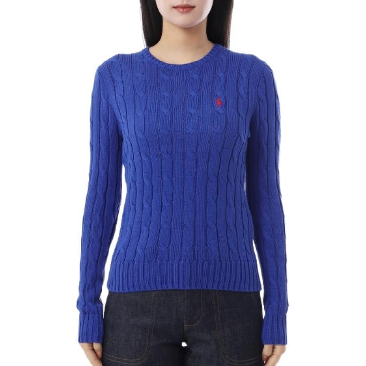 

Polo Ralph Lauren Осень/Зима 25 Хлопковый свитер с вышивкой и косами Женский свитер 211971869-012 S