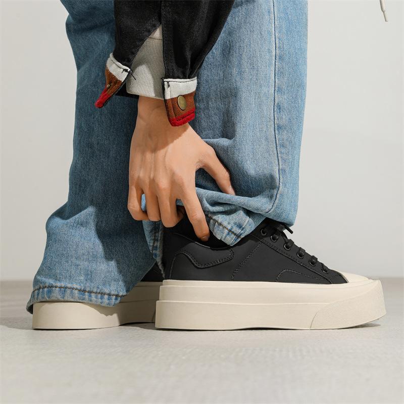 Thick-soled heightening low-top campus wind skateboard shoes, spring new classic sports and leisure board shoes