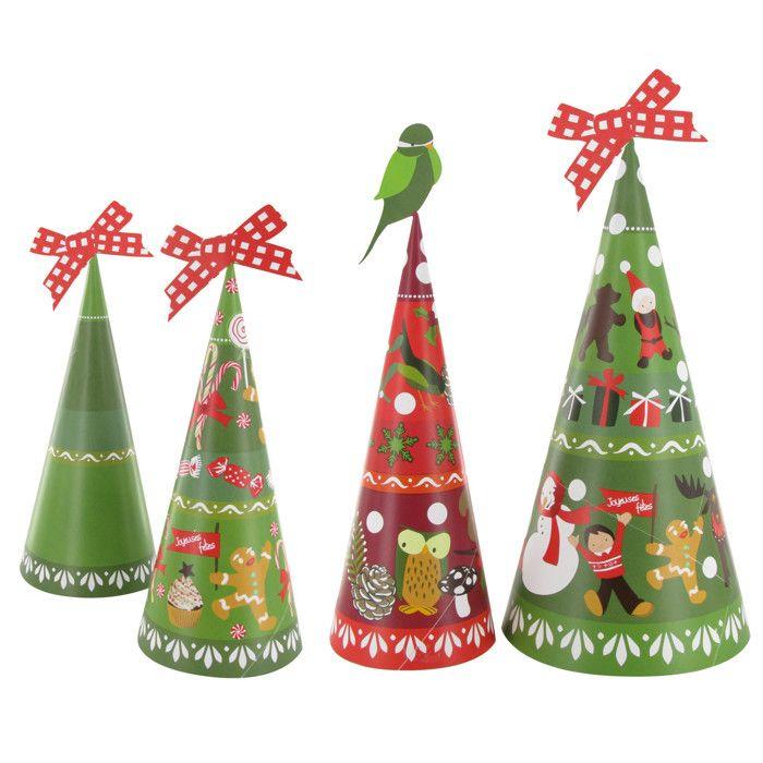 Sapin de Noel à décorer avec des gommettes 3 pièces