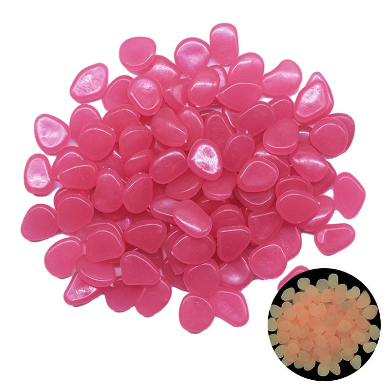 200Pcs Luminous Stone Glow In Dark Garden Pebbles Glow Stones for Outdoor Lawn Walkways Home Decoration Fish Tank Aquarium Rocks