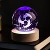 Crystal Ball Ornaments Creative Cartoon Sculptures Modern Miniatures Night Light Ornament Living Room Decorative Accessories