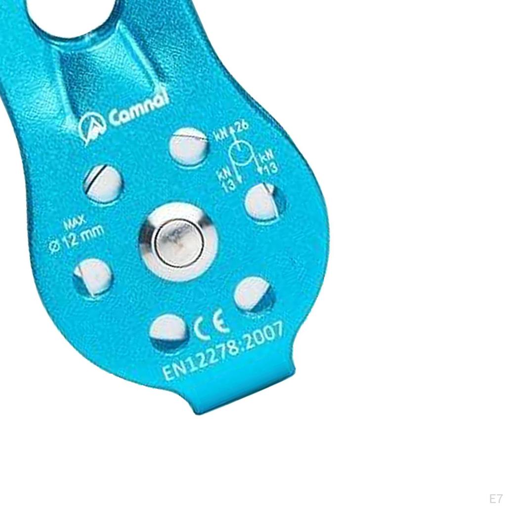 Pulley 26kN Rescuing Climbing with Ball Bearing Rock Single Aluminum Fixed Eye