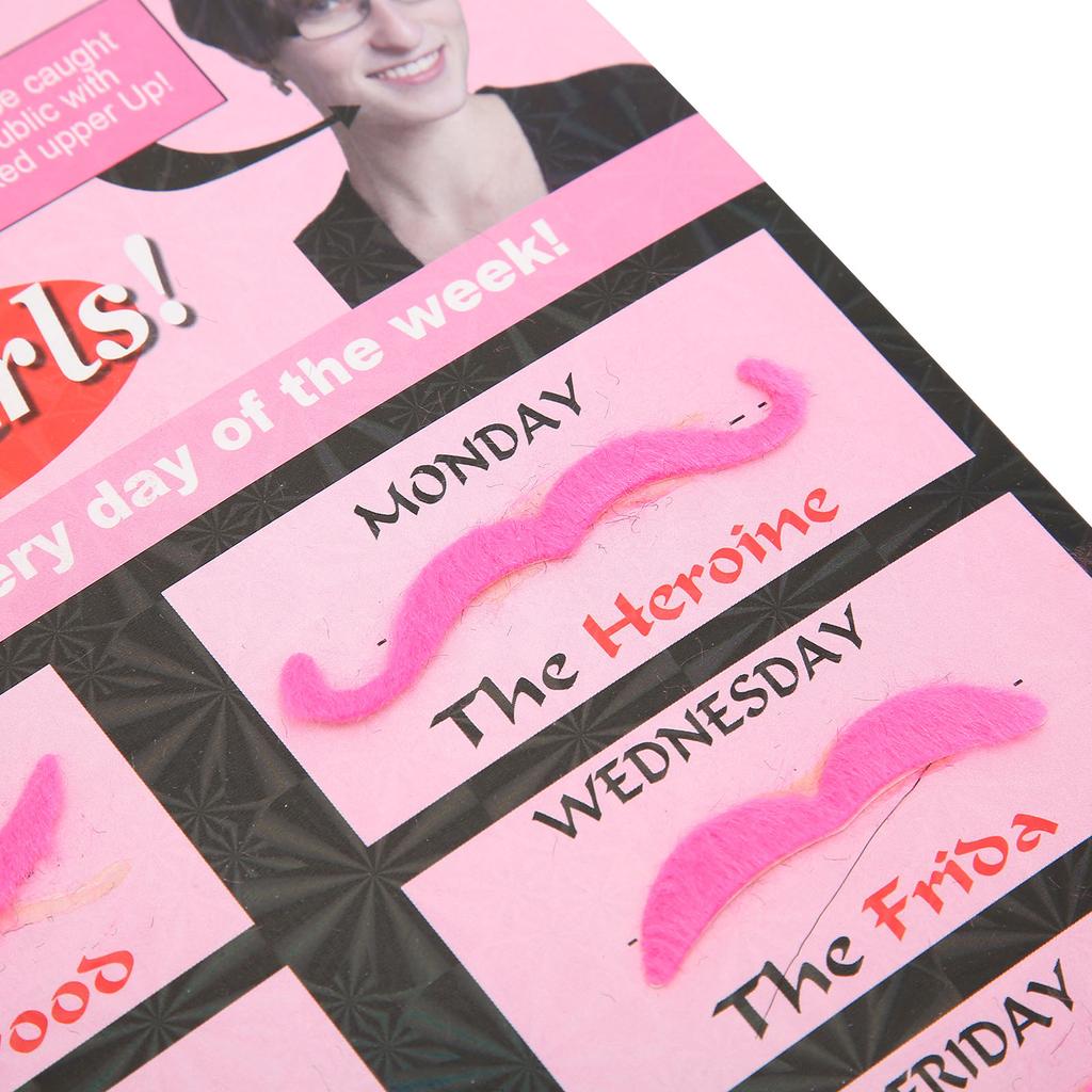 7 ks Falešné kníry Novinka Cosplay Kostým Vousy na Narozeninovou Halloweenskou Párty Růžové