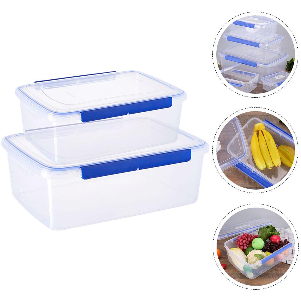 2 Pcs Dough Fermentation Box Pizza Proofing Bowl Container Compact Reusable Convenient Food Containers Plastic Seal Portable