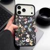 Scattered Flowers Vine Pattern Soft TPU Phone Cover For iPhone 17 Pro Max Air 16e 15 14 13 Shockproof Case with Leather Texture Design