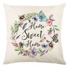 Seasons Throw Pillow Cover Spring Linen Flowers Truck Cushion Office Throw Pillow Cushion Throw Pillow Cushion