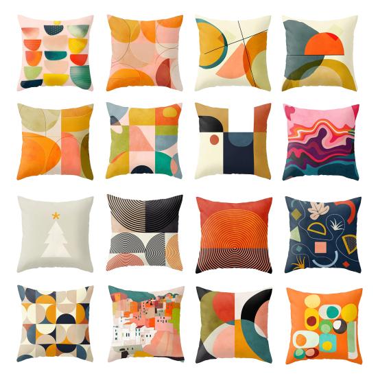 

Наволочка из мягкого полиэстера с вышивкой персиковой кожи, моющийся квадратный чехол для подушки для дома