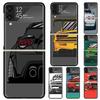 Japan JDM Sports Cars Comic Hard PC Phone Case For Samsung Galaxy Z Flip 7 6 5 4 3 Black ZFlip7 ZFlip6 Flip5 Flip4 Flip3 5G Prin