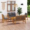 Day and Night - Day and Night Garden Furniture 5 Pcs Cushions Solid Acacia Wood