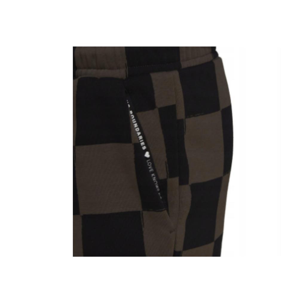 adidas Checkered Casual Sports Shorts Unisex Bottoms Brown Black HU0299
