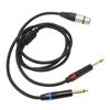 Duální 6,35mm samec na XLR samice kabel 24K pozlacené konektory Duální 1/4 palce na XLR Y rozbočovač