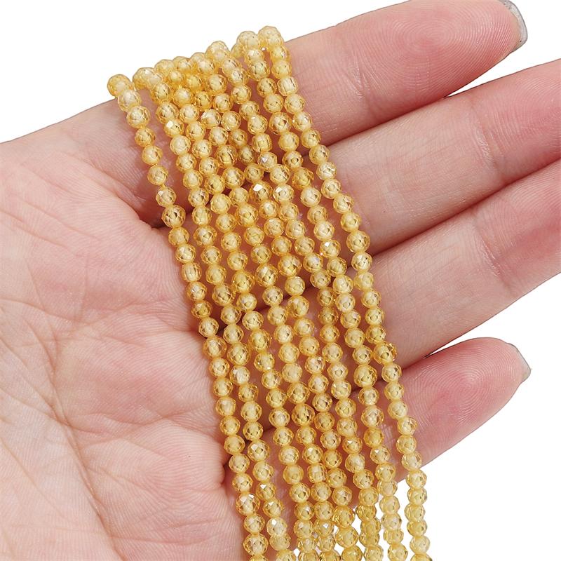 

3 мм 120 шт./пакет натуральный многоцветный циркон граненые круглые бусины для изготовления ювелирных изделий своими руками браслет серьги 3mm 120pcs жёлтый