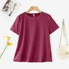 ZANZEA Women Casual Round Neck Solid Color Summer Short Sleeve T-Shirts