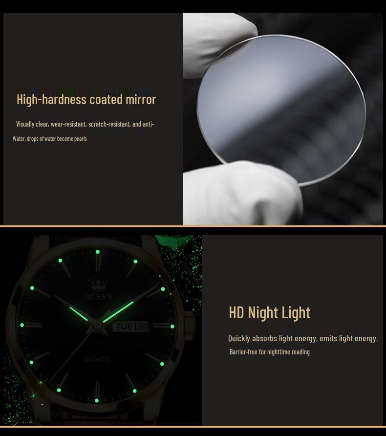 Oulishi Men's Waterproof Quartz Business Watch