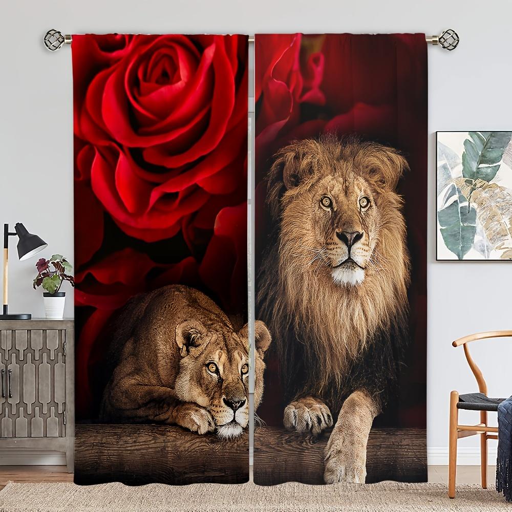 Wild Wolf Animal Free Shipping Window Curtains Blinds For Living Room Kid's Bedroom Bathroom Kicthen Office Door Home Decor2Pcs