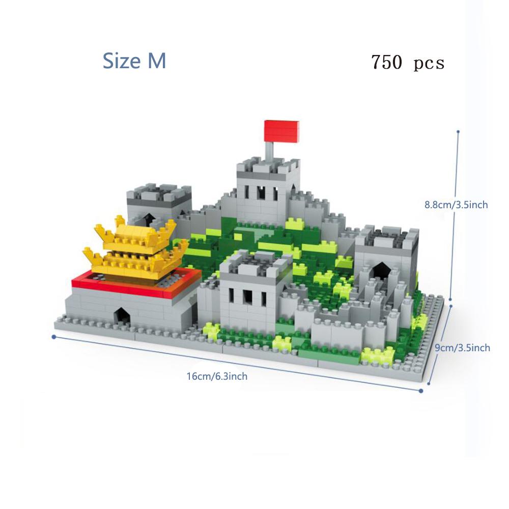 Excellent Wall Construction Blocks Designed for Adult 3D Model Playthings Home Decoration World Miracles Architecture Assembly Bricks Kits