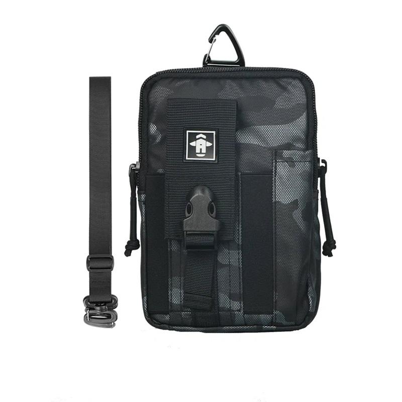 Tactical Cell Phone Waist Pack Male Multifunctional Shoulder Crossbody Outdoor Tools Wear Belt Storage Running Work Hanging Bag