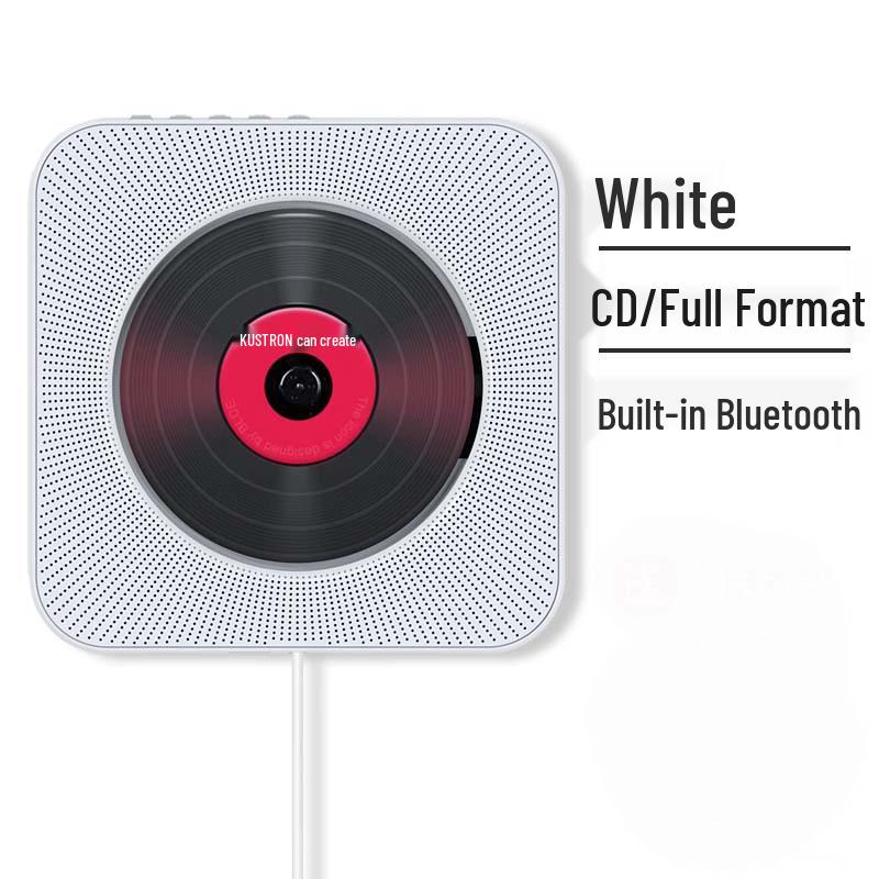 

Wall-Mounted Bluetooth CD/DVD Player & MP3 Speaker for English Learning and Music Playback белый