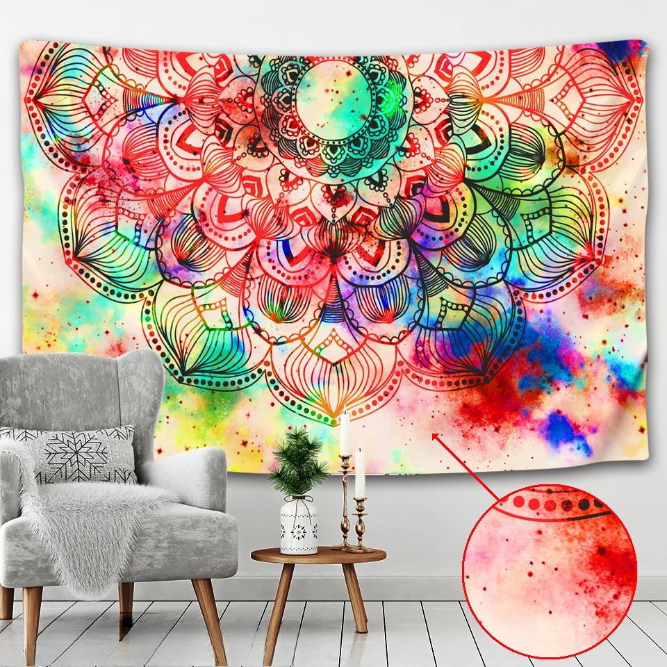 Indian Mandala Tapestry Wall Hanging Sandy Beach Throw Rug Blanket Camping Tent Travel Mattress Bohemian Sleeping Pad Tapestries