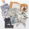Pure Cotton Hand Towel Floral Bag Korean Style Retro Small Square Scarf Headscarf Women's Summer Good Match Scarf Outer Wear