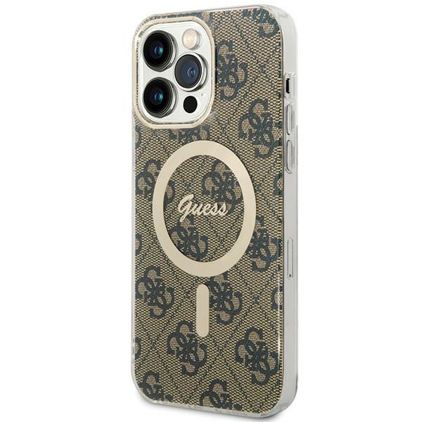 Guess GUHMP15XH4STW iPhone 15 Pro Max6.7" brown hardcase IML 4G MagSafe