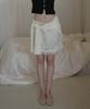SALON DE YOHN Banding Lace Satin Skirt_ Butter