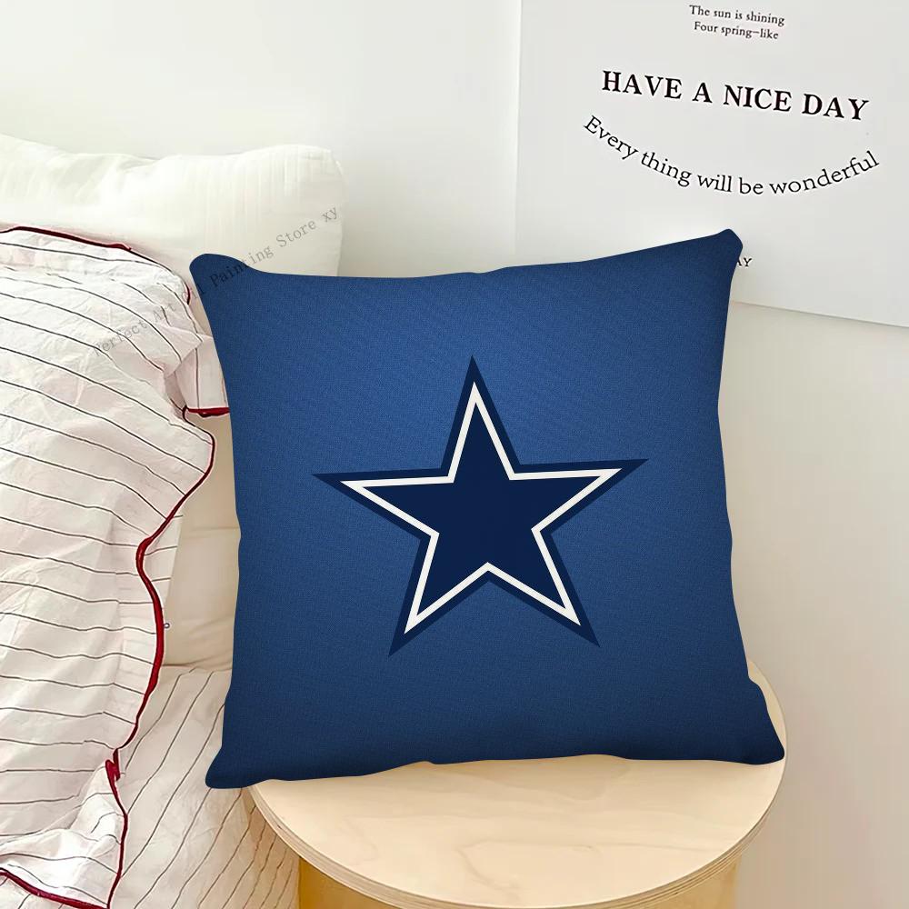 D-Dallas C-Cowboys Kissenbezug Modischer quadratischer Kissenbezug Schlafzimmer Sofa Zimmer Dekoration Freizeitkissenbezug