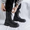 Neue Outdoor Herrenstiefel Luxusmarke High Top Plateau Freizeitschuhe Designer Leder Business Büro Arbeitsstiefel Hombre Mann Botas