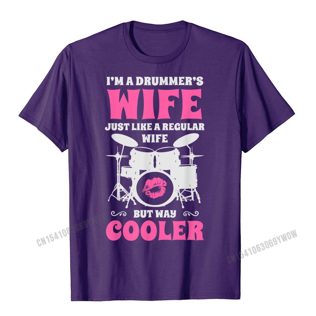 Im A Drummers Wife Legrační ženy Bubeník Drumset Drumset Tričko Unisex Pohodlné Unisex tričko Grafika Bavlněné topy a trička Cool