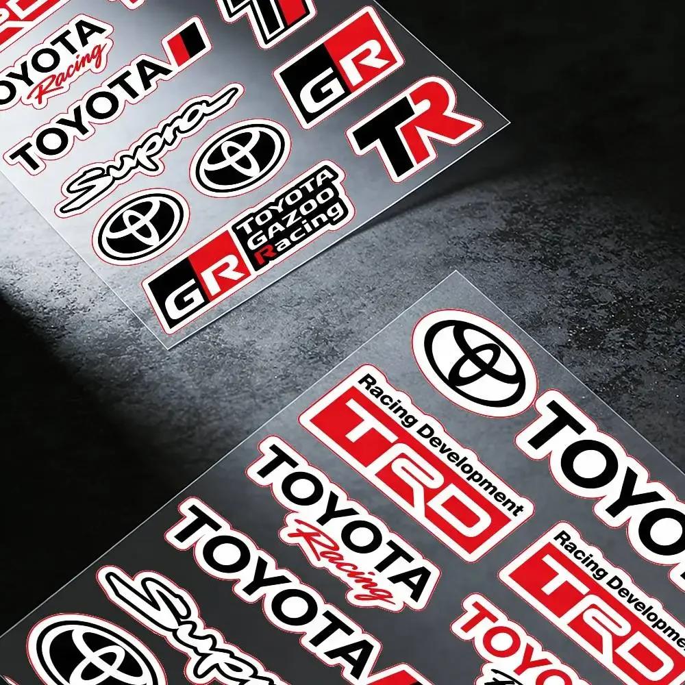 DFCMQJ1 FOR TOYOTA TRO Universal Multi-Purpose Reflective Waterproof Stickers Scratch Conceal For Auto Bike Helmet Mug Fridge Decoration