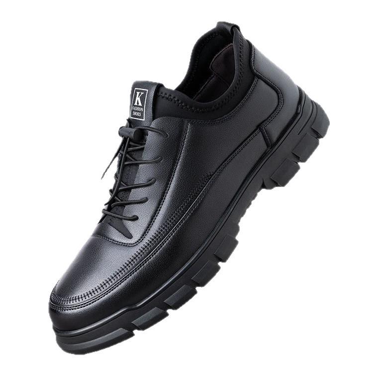 Men's 2025 New Black Leather Business & Casual British Style Soft Shoes