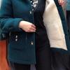 Mom's Plus Size Fleece-Lined Cotton Coat – Thick, Particle Fleece Jacket for Autumn/Winter, Stylish & Loose Fit for Middle-Aged Women