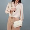 New Niche Design Crossbody Bag Genuine Leather Fashion Versatile Chain Trendy Gold Ball Square Bag