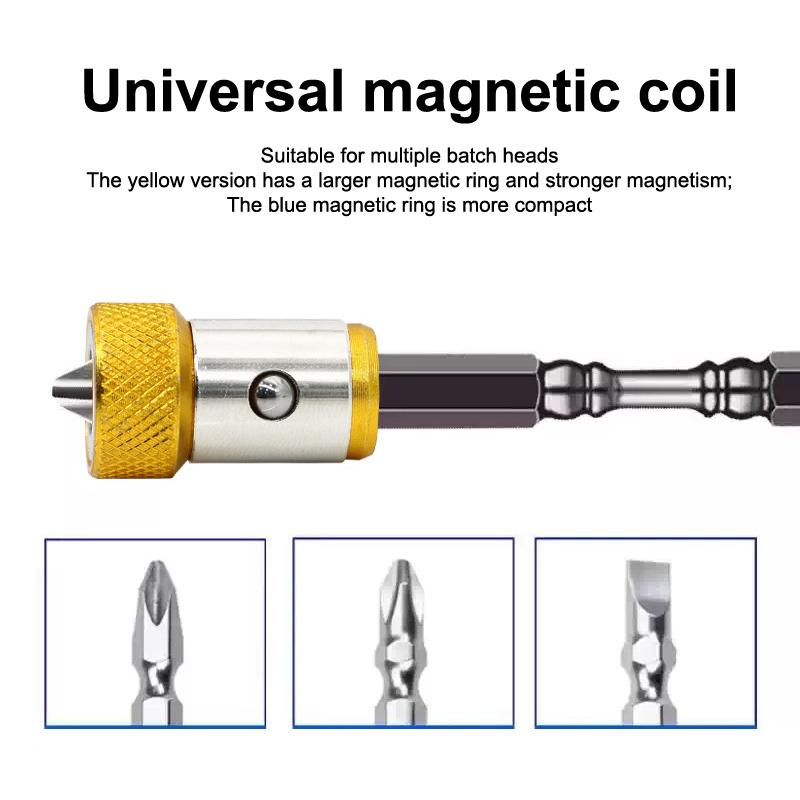 Universal 1 Pcs Magnetic Ring Alloy Magnetic Ring Screwdriver Bits Anti-Corrosion Strong Magnetizer Drill Bit Magnetic Ring