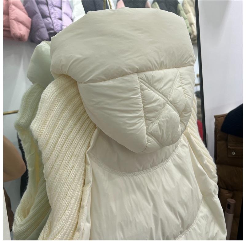 Women's Winter Plus Size Thickened Down Jacket Waistcoat Zip Models Sleeveless Loose Hooded Solid Colour Vest Coat