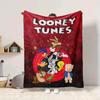 1pc Looney Tunes Flannel Throw Blanket - HD Printed Lightweight Soft Warm All-Season Blanket for Sofa, Bed, Travel026