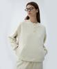 Clove [25Fw Clove] Cozy Fleece Button Sweatshirt (Cream)