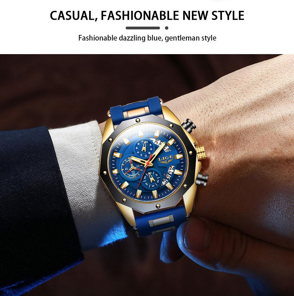 LIGE Multi-function Waterproof Sports Watch