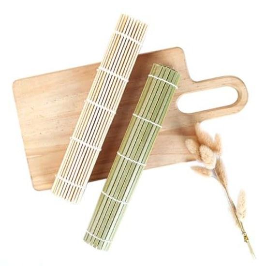 2 pieces wide mouth sushi roll mat 3030cm bamboo makisu board curtain kitchen supplies cooking tools utensils