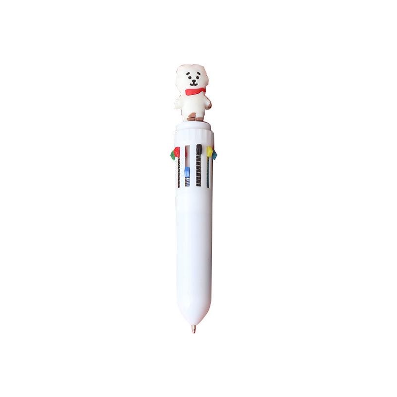 Multicolor Cartoon Silicone Ballpoint Pen for Journaling and Students