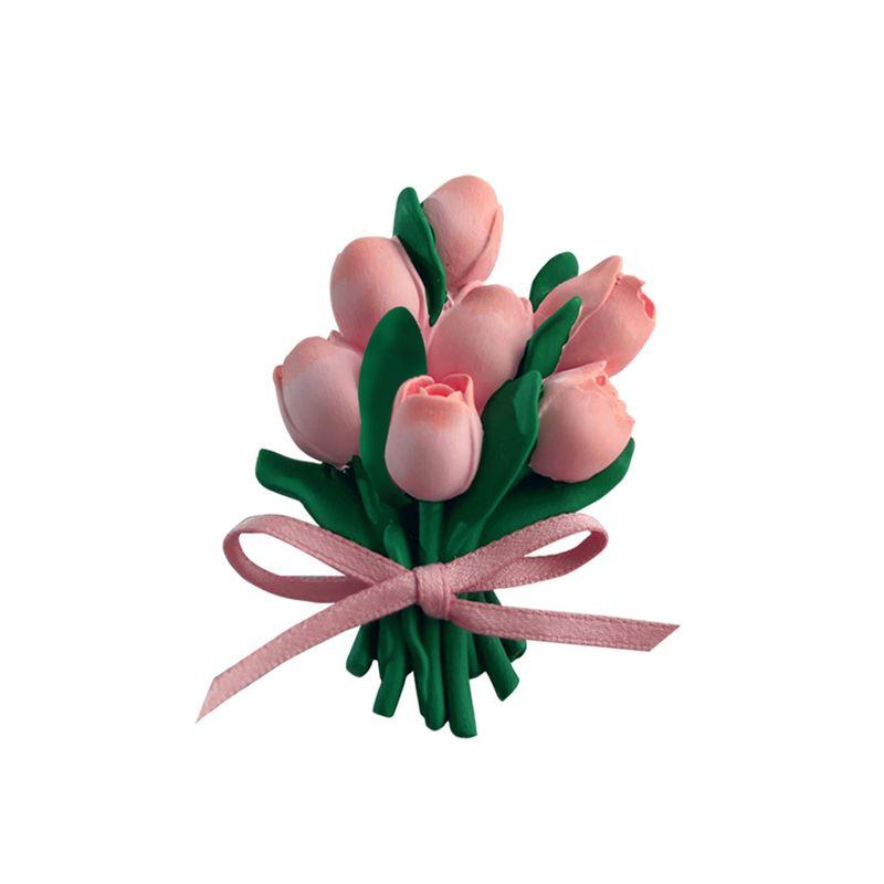 Car Air Freshener Pink Tulip Car Air Conditioning Vent Dashboard Decoration Aroma Diffuser Stone Goddess Gift