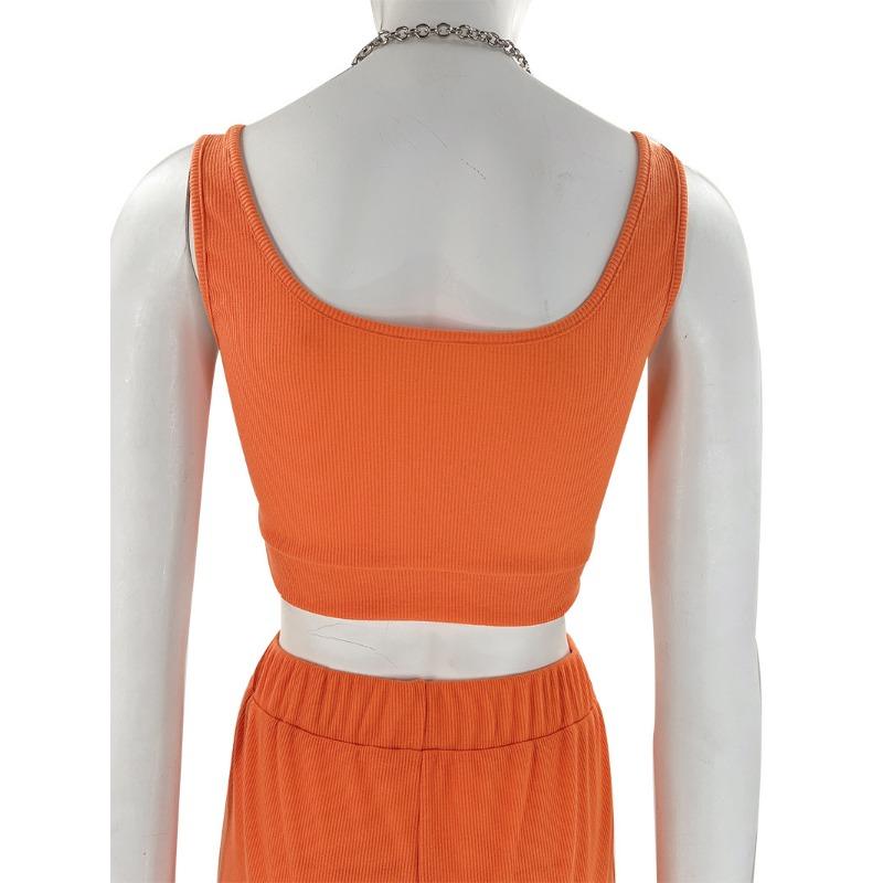 Women's Straight Draped Hip Tight Yoga Pants Solid Colour Sleeveless Vest Fashion Casual Pant Suit