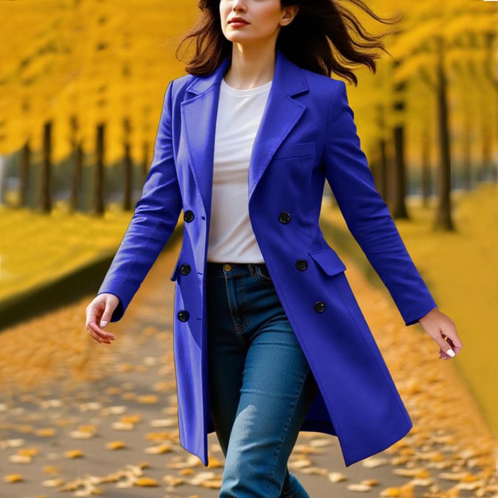 Mäntel für Damen Einreihiger Trenchcoat Mode A-Linie Herbst Winter Jacken