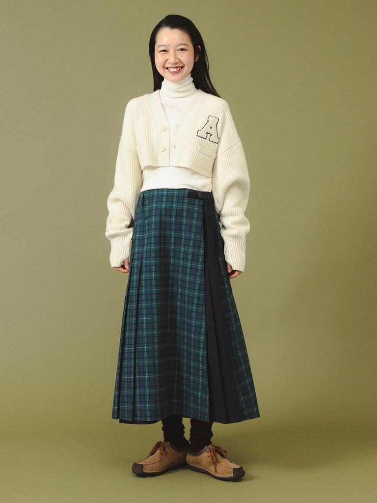 Beams Boy Skirt [Special Order] Gramicci Pleated Skirt, Women's, Black, One Size