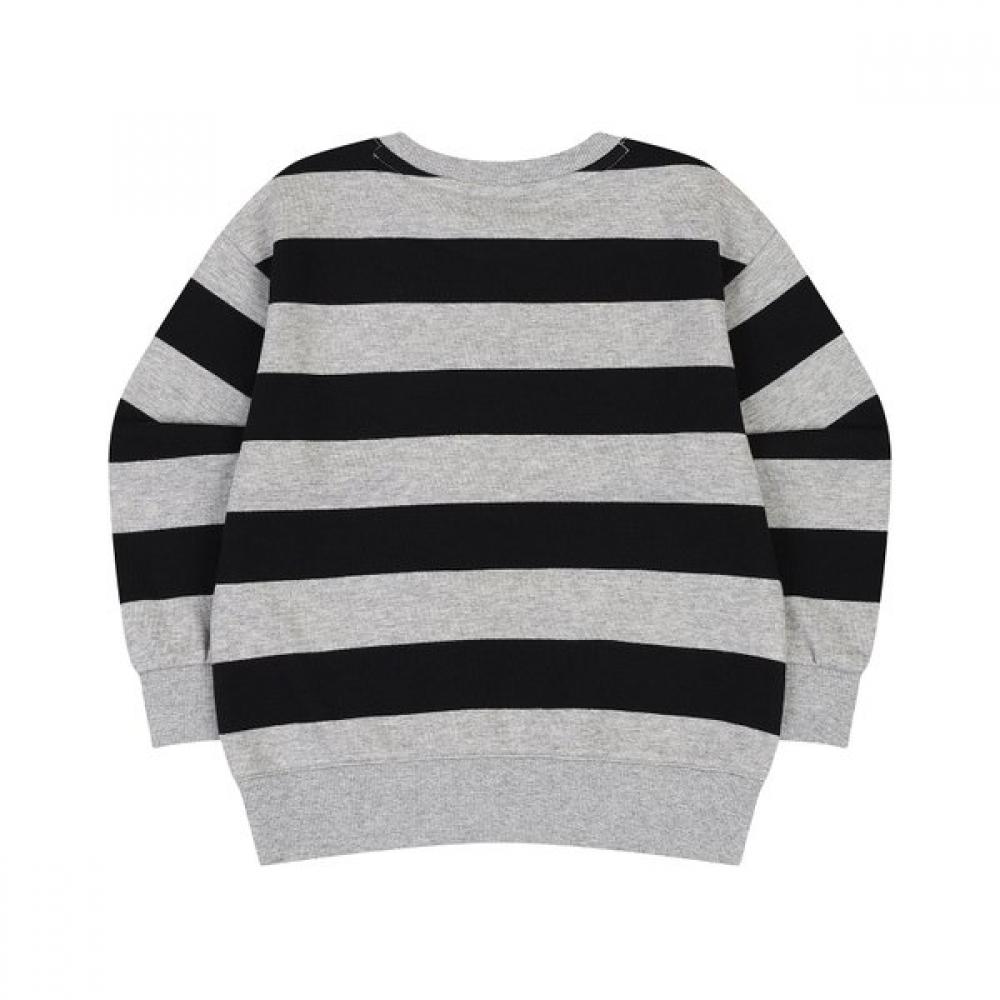 Kangol Unisex Logo Border Stripe Sweatshirt Black Rc 0002